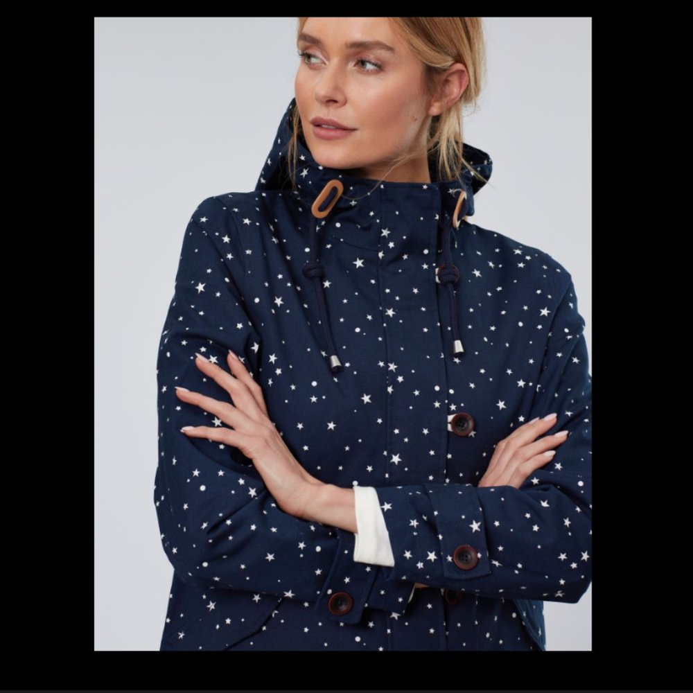 NWT Joules Stargaze Print Waterproof Coat